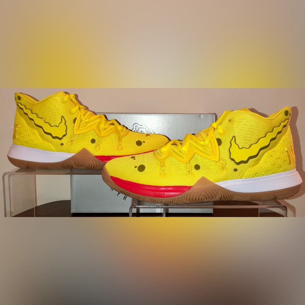 NIKE KYRIE 5 SPONGEBOB SQUAREPANTS “SPONGEBOB” BRAND NEW GRADE SCHOOL SIZE 7Y
